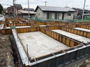 基礎工事斜め上から